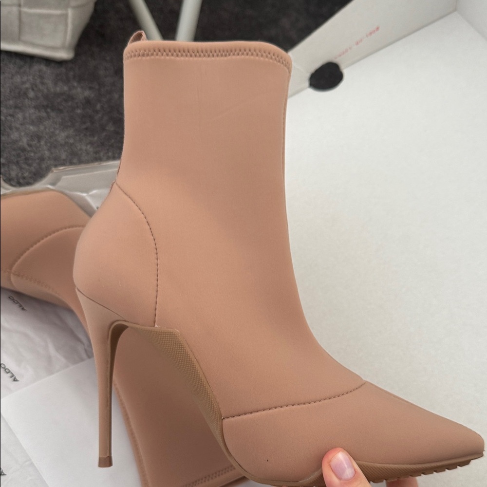 Aldo Women's Nude Scuba Heeled Boots - Picture 2 of 4